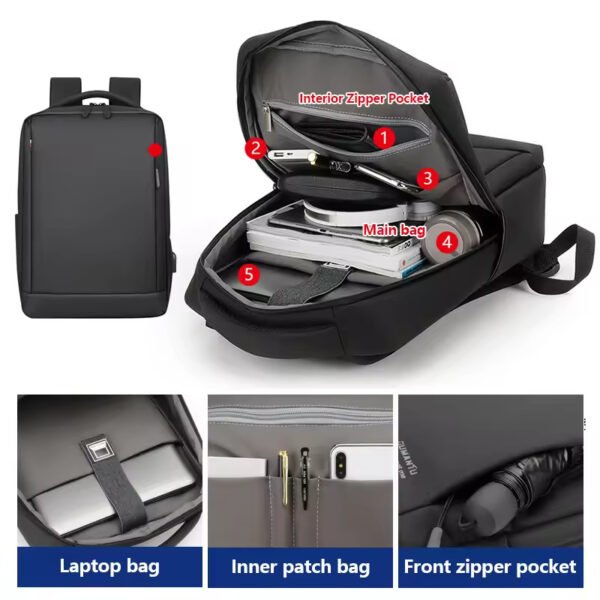 A9003 business usb laptop backpack - Image 3