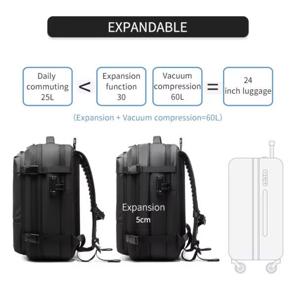 A536 vacuum compression system laptop backpack - Image 10