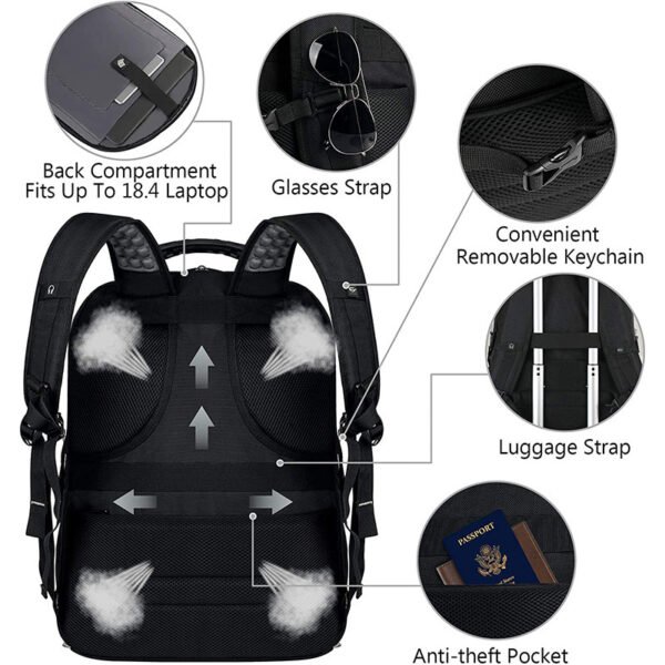 A508 rucksack large capacity laptop backpacks - Image 4