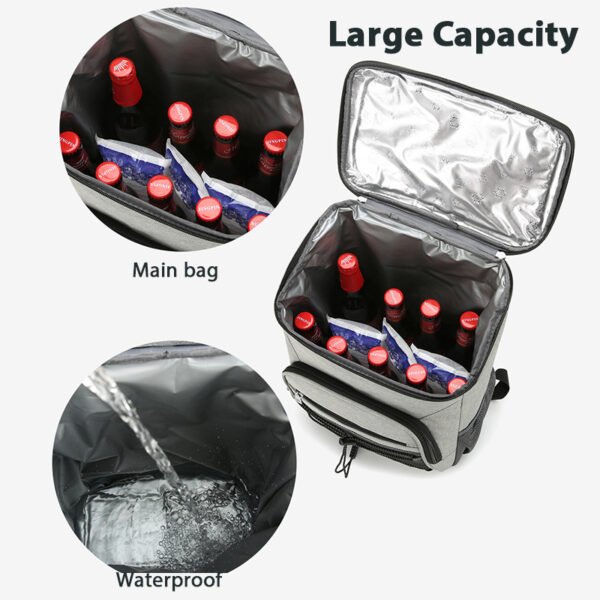 HW2263 Insulated Cooler Backpack Bag - Image 2