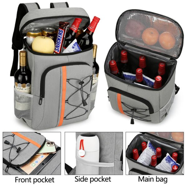 HW2226 Insulated Cooler Backpack Bag - Image 3