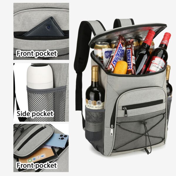 HW2263 Insulated Cooler Backpack Bag - Image 3