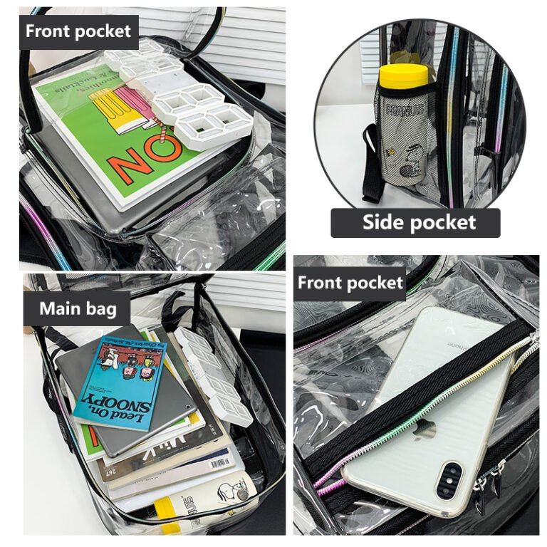 BL8871 Bulk clear backpack Schoolbag - Image 2