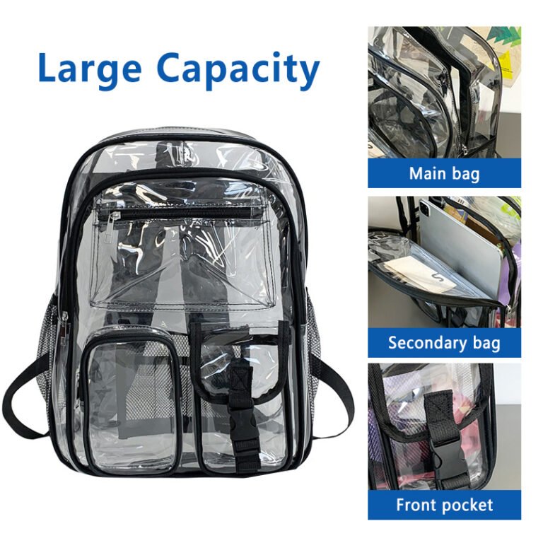 A640 Bulk clear backpack Schoolbag - Image 2