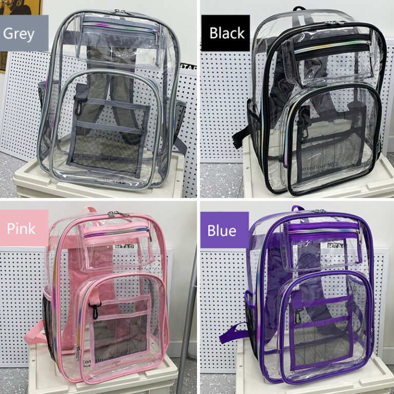 BL8871 Bulk clear backpack Schoolbag - Image 4