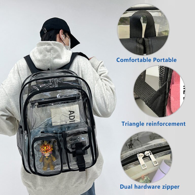 A640 Bulk clear backpack Schoolbag - Image 4