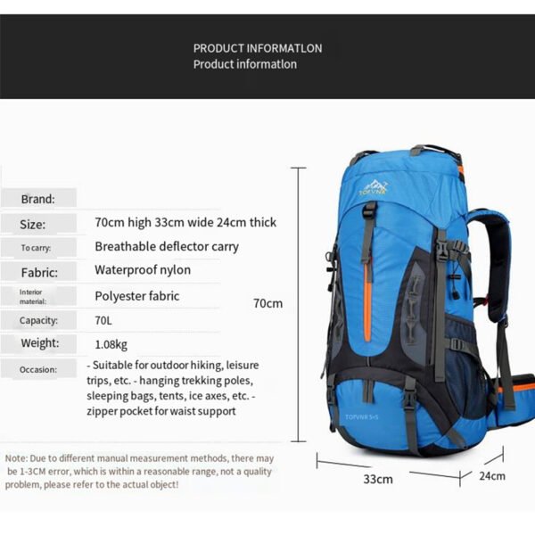 A636 Outdoor Hiking Backpack - Image 5