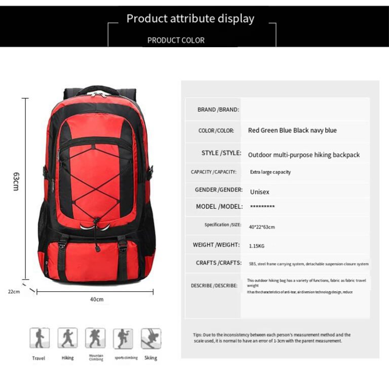 HW1830 Outdoor Hiking Backpack - Image 6