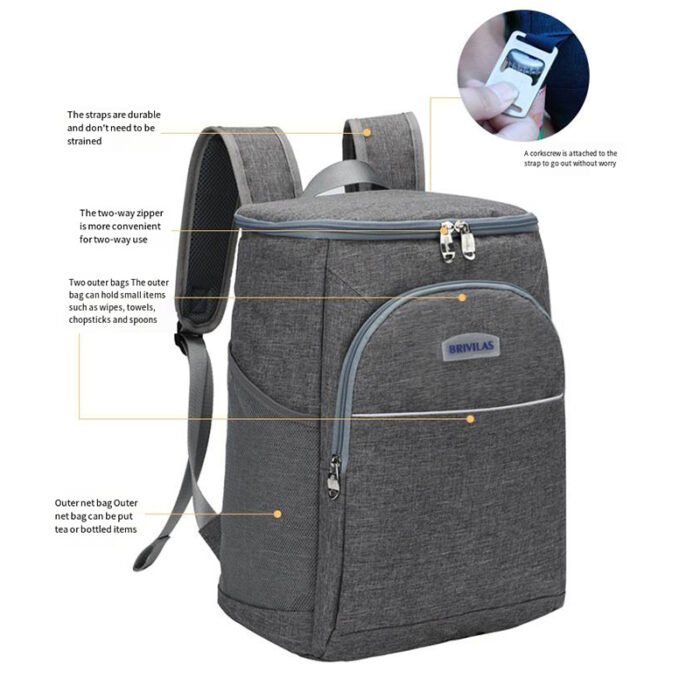 A658 Insulated Cooler Backpack Bag - Image 3